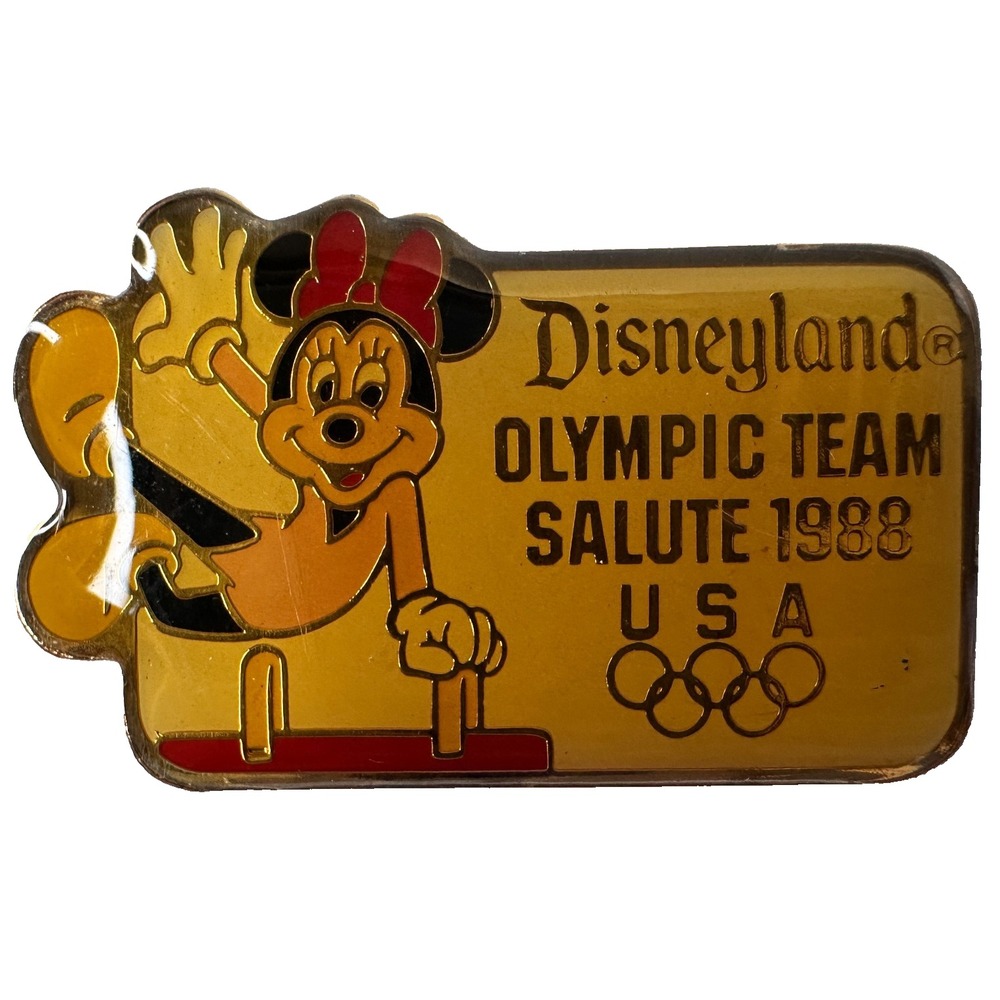Disney Pin Minnie Mouse Olympic‎ Team Salute 1988 USA Gymnastics 1988 PP8521 LE